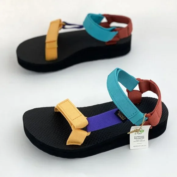 NEW Teva Midform Universal Multi Color Women's Sandals Straps Colorblock Strappy - Picture 2 of 12